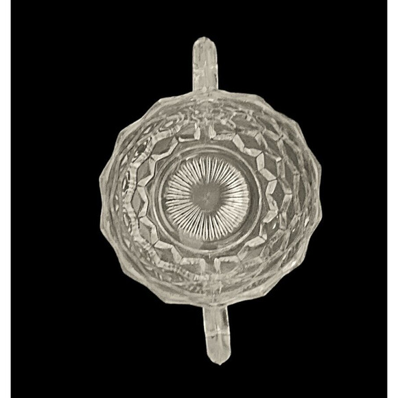 Jeannette Glass Cubist Handled Sugar Dish Bowl without Lid Vintage Glass - Picture 2 of 5